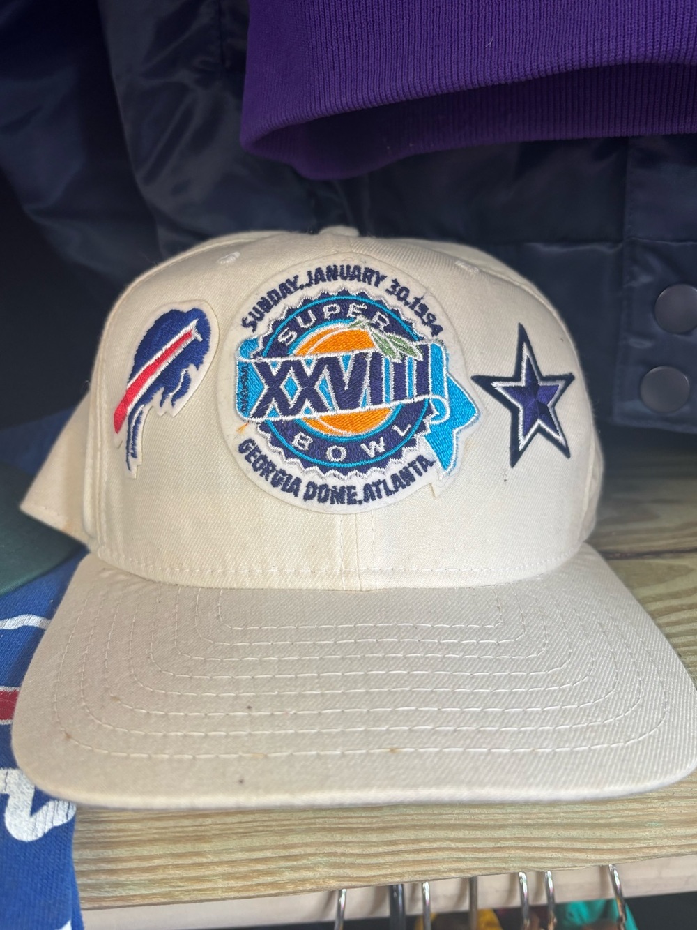 Vintage1994 Super Bowl XXVIII Buffalo Bills Dallas Cowboys embroidered new Era